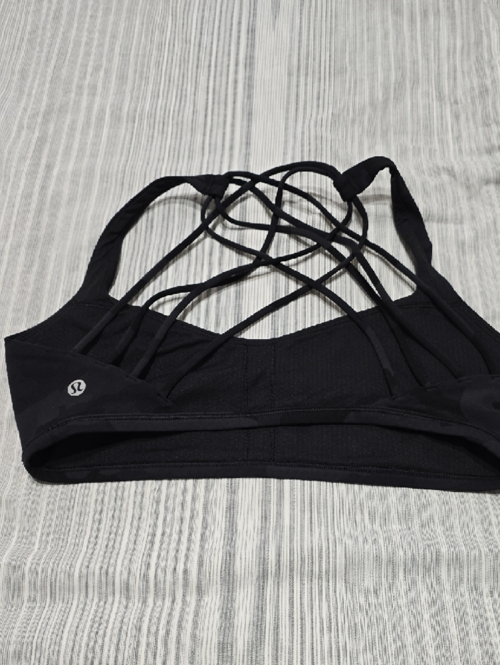 lululemon athletica Black Camo Strappy Back Sports Bra - Picture 2 of 2